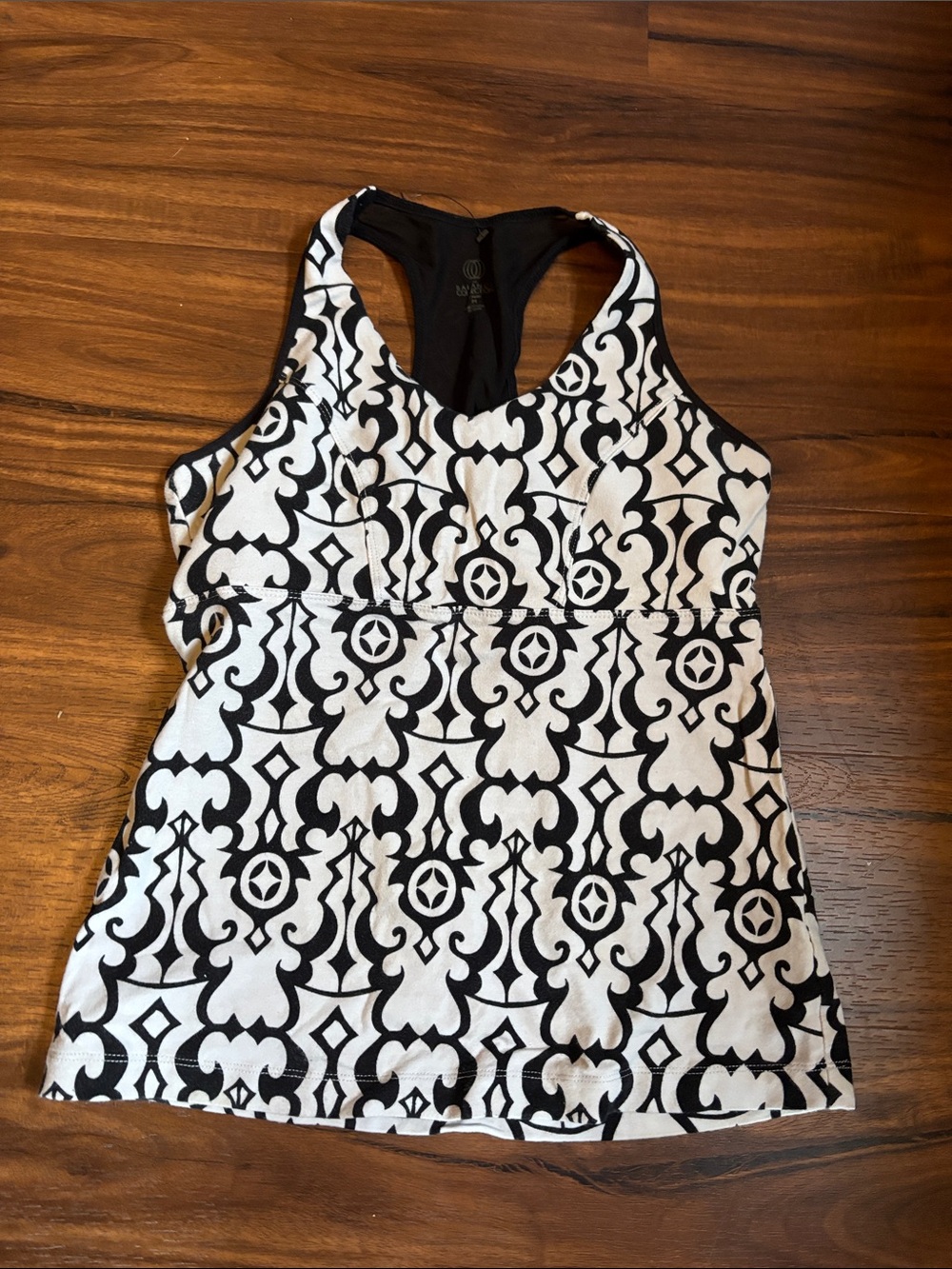Balance Collection Black and White Geometric Racerback Tank